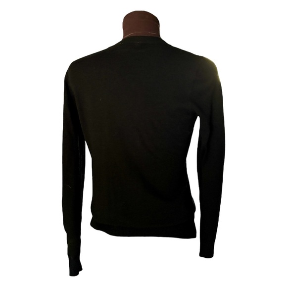 Vila Milano Black Rhinestone HO HO HO Lightweight Sweater, Womens size Medium - Picture 12 of 12